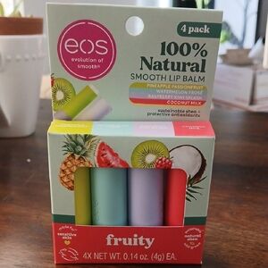 eos 100% Natural Lip Balm 4-Pack - Green, Purple, Pink